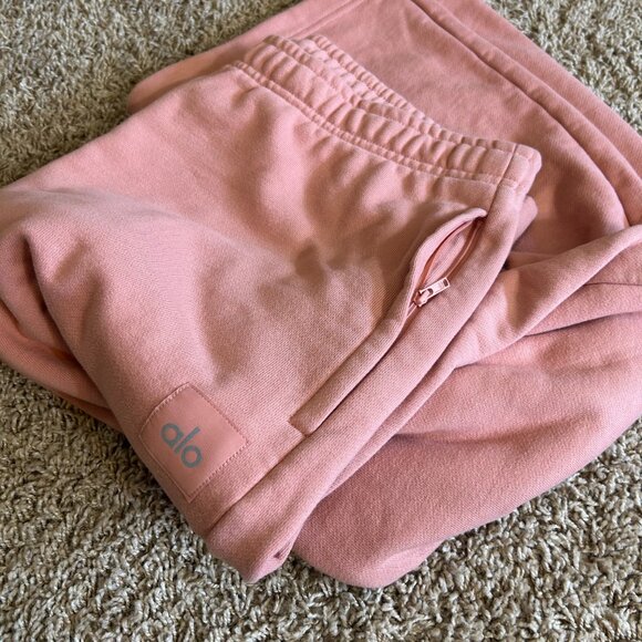 ALO Yoga RENOWN Heavyweight Straight Leg Sweatpants, Soft Clay/Pink, Large, NwoT - Picture 5 of 14
